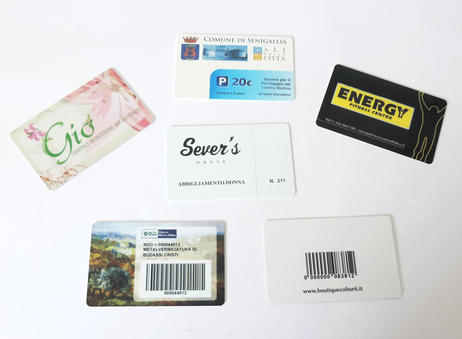 tessere stampate e personalizzate